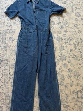 Faherty Classic Blue Denim Women's Overalls